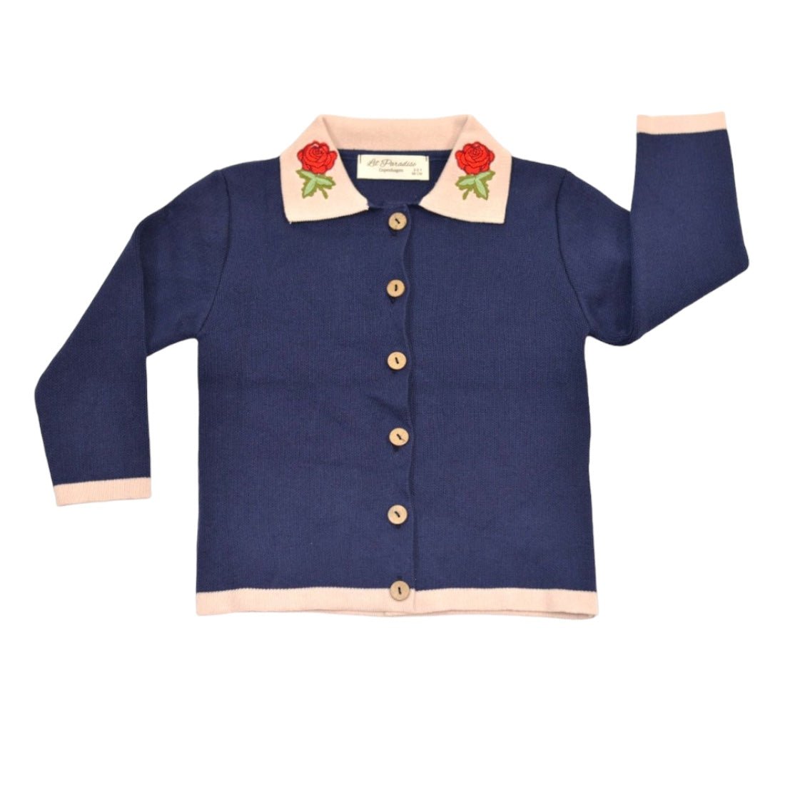 Navy Rose cardigan-1