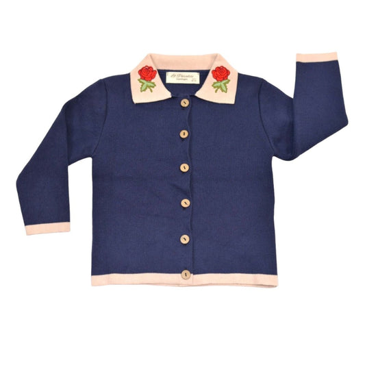 Navy Rose cardigan-1