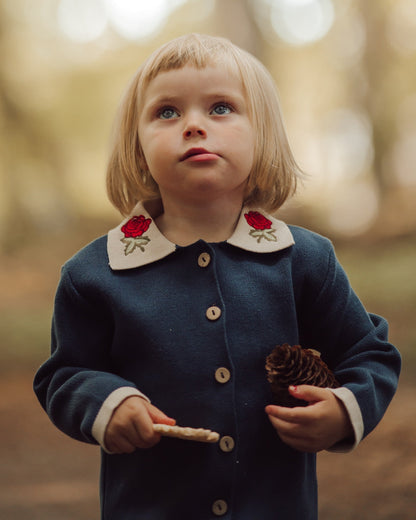 Navy Rose cardigan-3