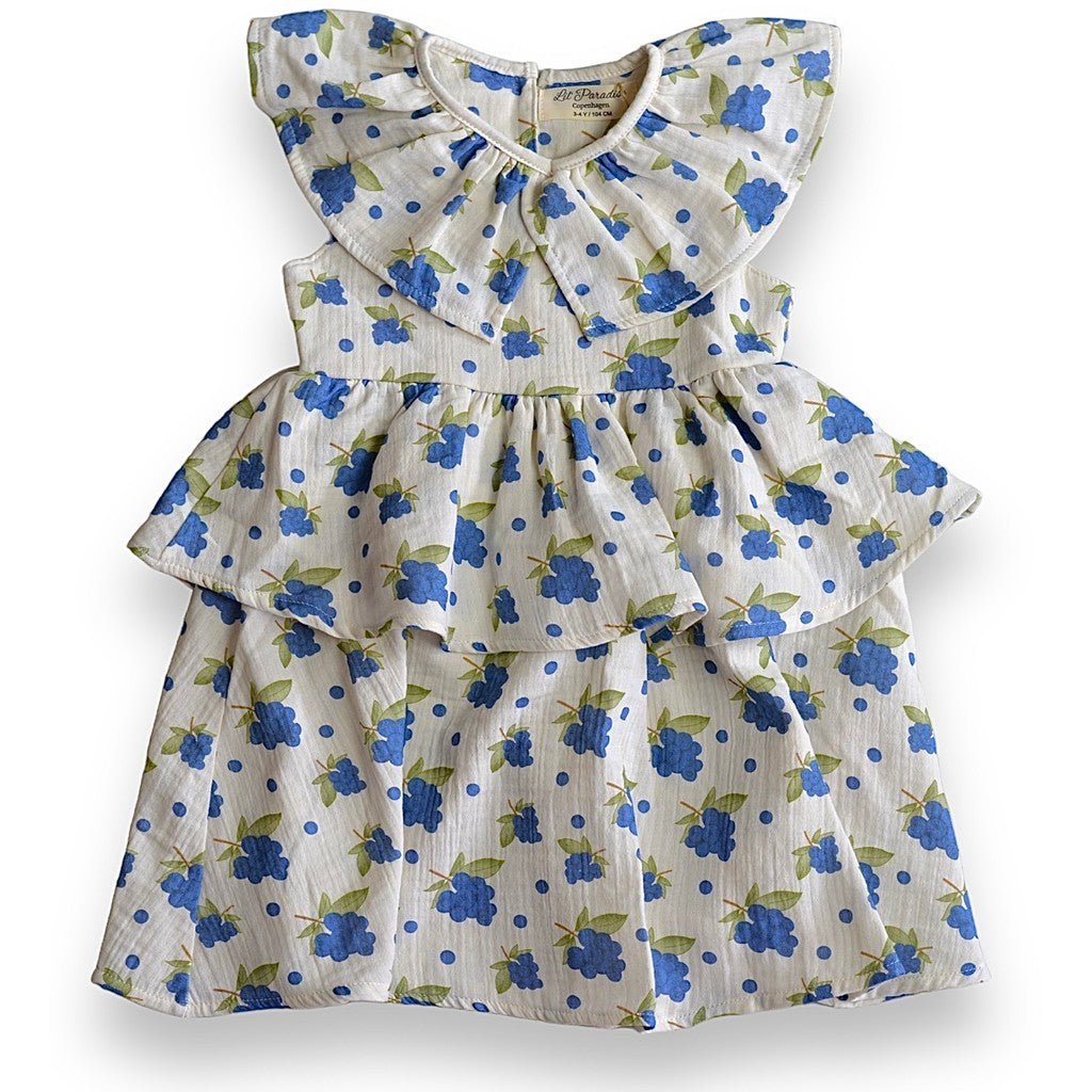 Organic Blueberry Frill Dress-2