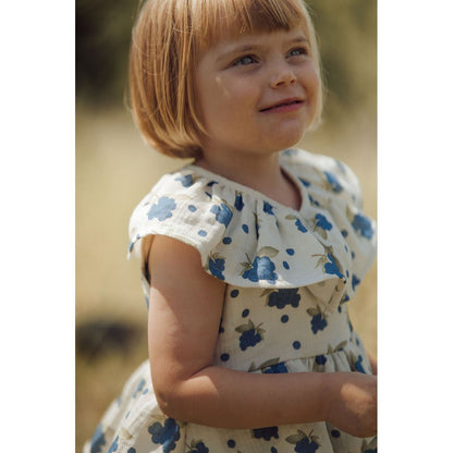 Organic Blueberry Frill Dress-0