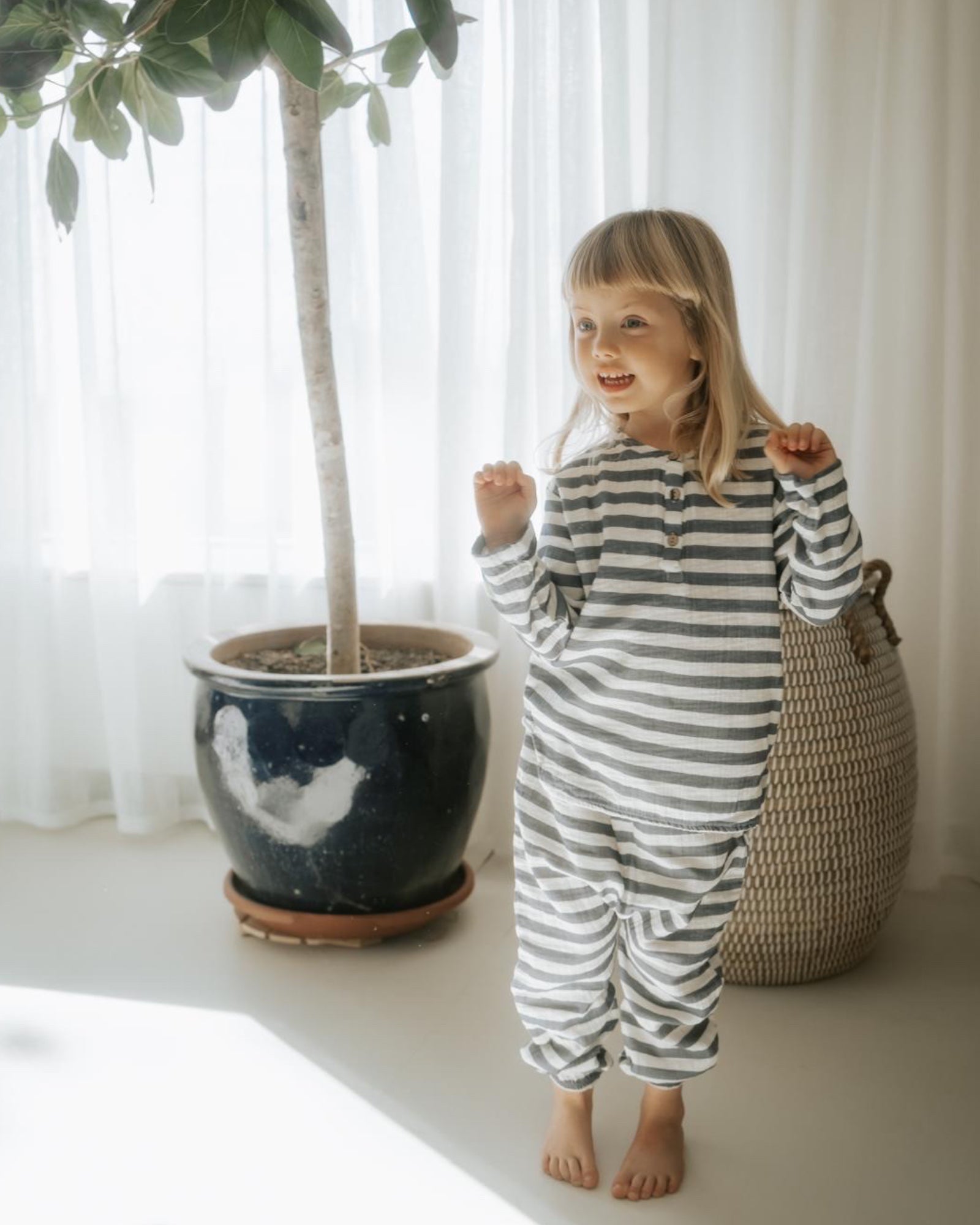 Organic Maritime Striped Pants-2