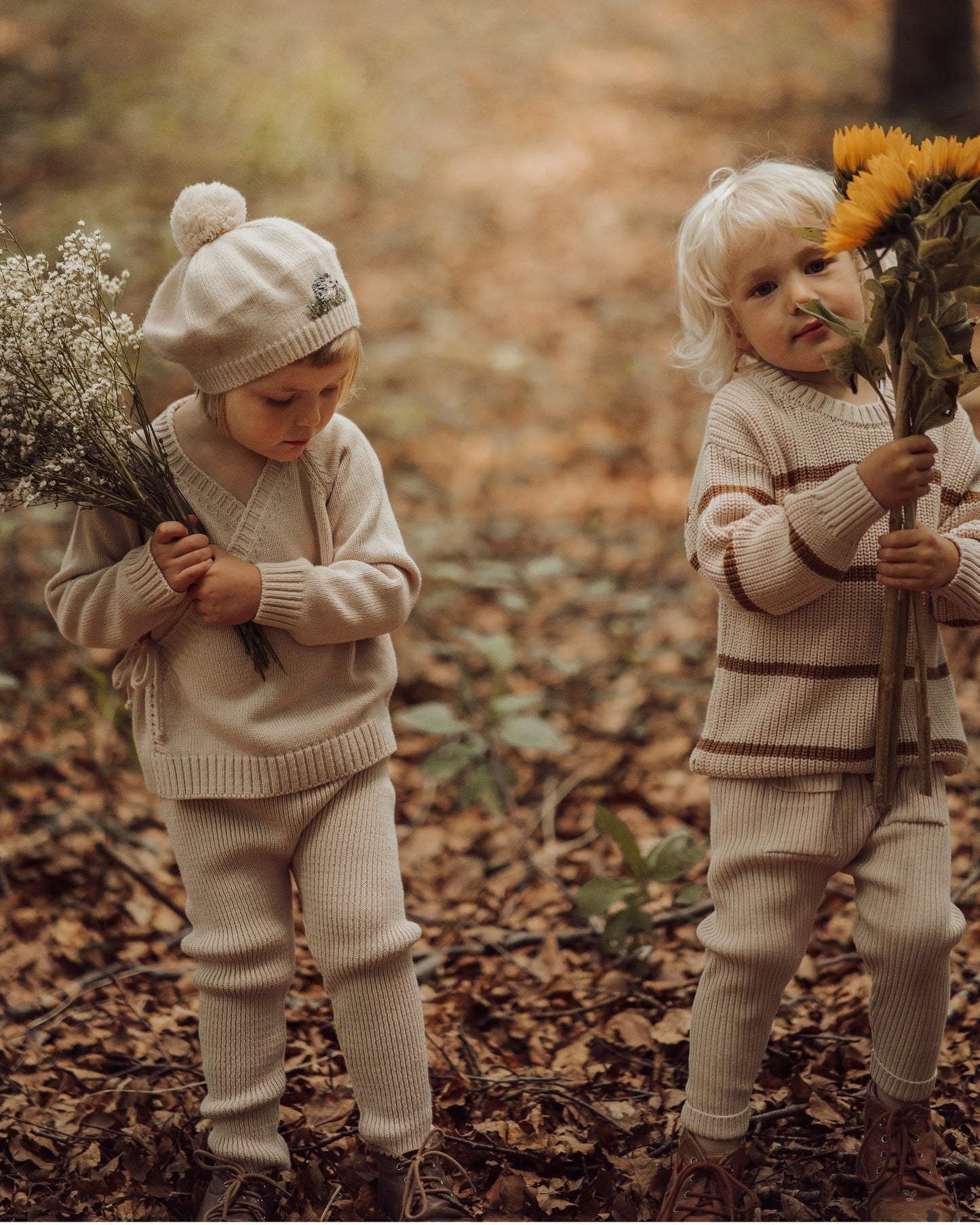 Pops Knit leggings beige-0