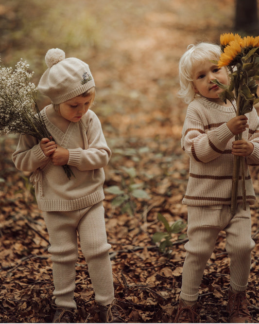 Pops Knit leggings beige-0