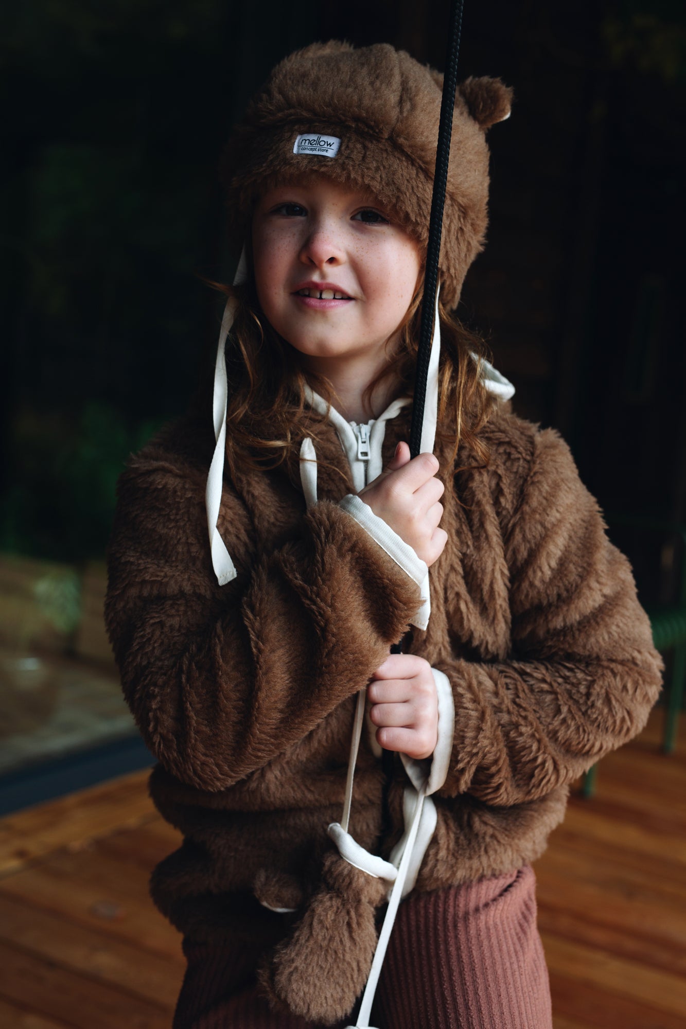 Brown Bear Woolen Baby Hat-3