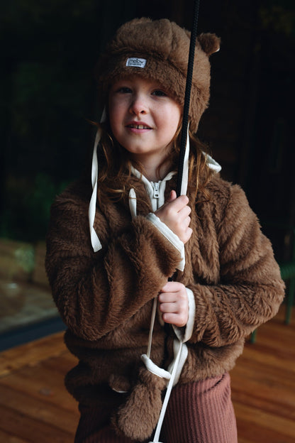 Brown Bear Woolen Baby Hat-3