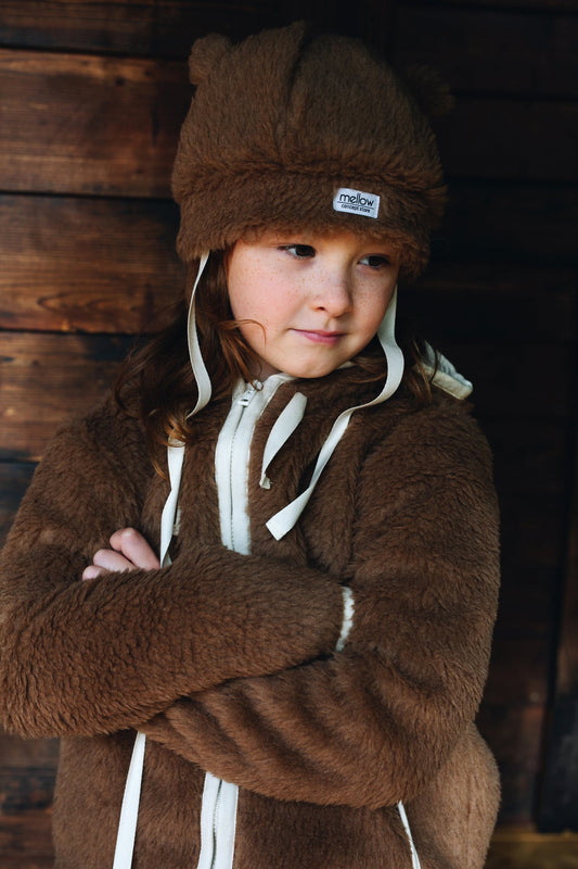Brown Bear Woolen Baby Hat-0