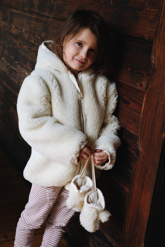 Polar Bear Woolen Baby Gloves-0