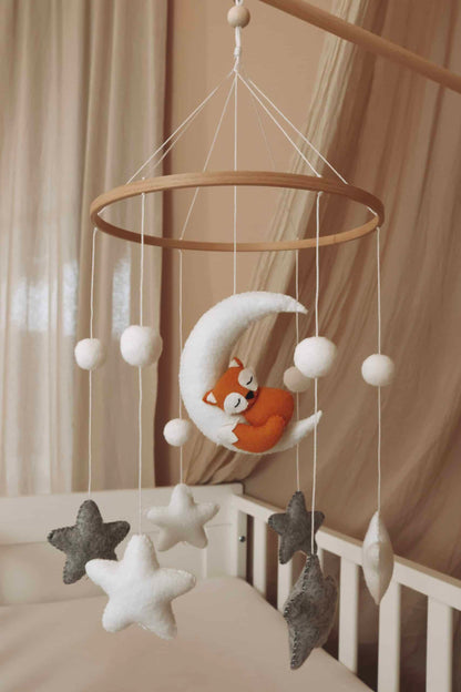 sleeping fox baby mobile