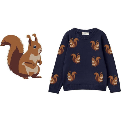 Squirrel knit sweater-3